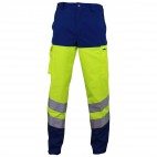 Pantalon haute visibilité jaune fluo et bleu marine SELECT WEAR HV