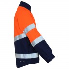 Blouson haute visibilité orange fluo et bleu marine SELECT WEAR HV