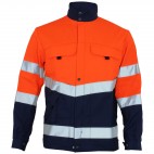 Blouson haute visibilité orange fluo et gris acier SELECT WEAR HV