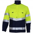 Blouson haute visibilité jaune fluo et bleu marine SELECT WEAR HV