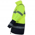 Parka 4 en 1 pluie et froid - SONONYL HV DMD FRANCE - haute visibilité jaune fluo et marine 