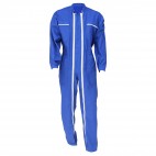 Combinaison SPEED ECO bleu bugatti en polyester/coton avec double fermetures glissières injectées