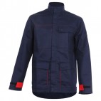 Blouson de protection Non Feu et Antistatique bleu marine et rouge DMD FRANCE