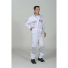 Blouson de peintre blanc et gris acier SELECT WEAR - DMD FRANCE