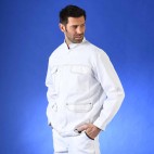 Blouson de peintre mutipoches blanc