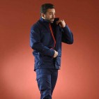 Blouson non feu et antistatique bleu marine avec empiècements rouges