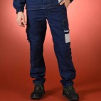 Pantalon d'artisan bleu et gris collection Select Wear