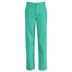 Pantalon de travail vert alpin en coton/polyester 