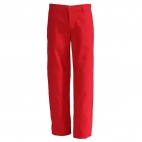 Pantalon de travail rouge en coton/polyester 