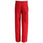 Pantalon de travail rouge en coton/polyester 