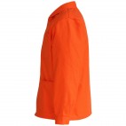 Veste de travail orange à boutons en coton/polyester