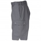 Bermuda de travail gris en coton/polyester 